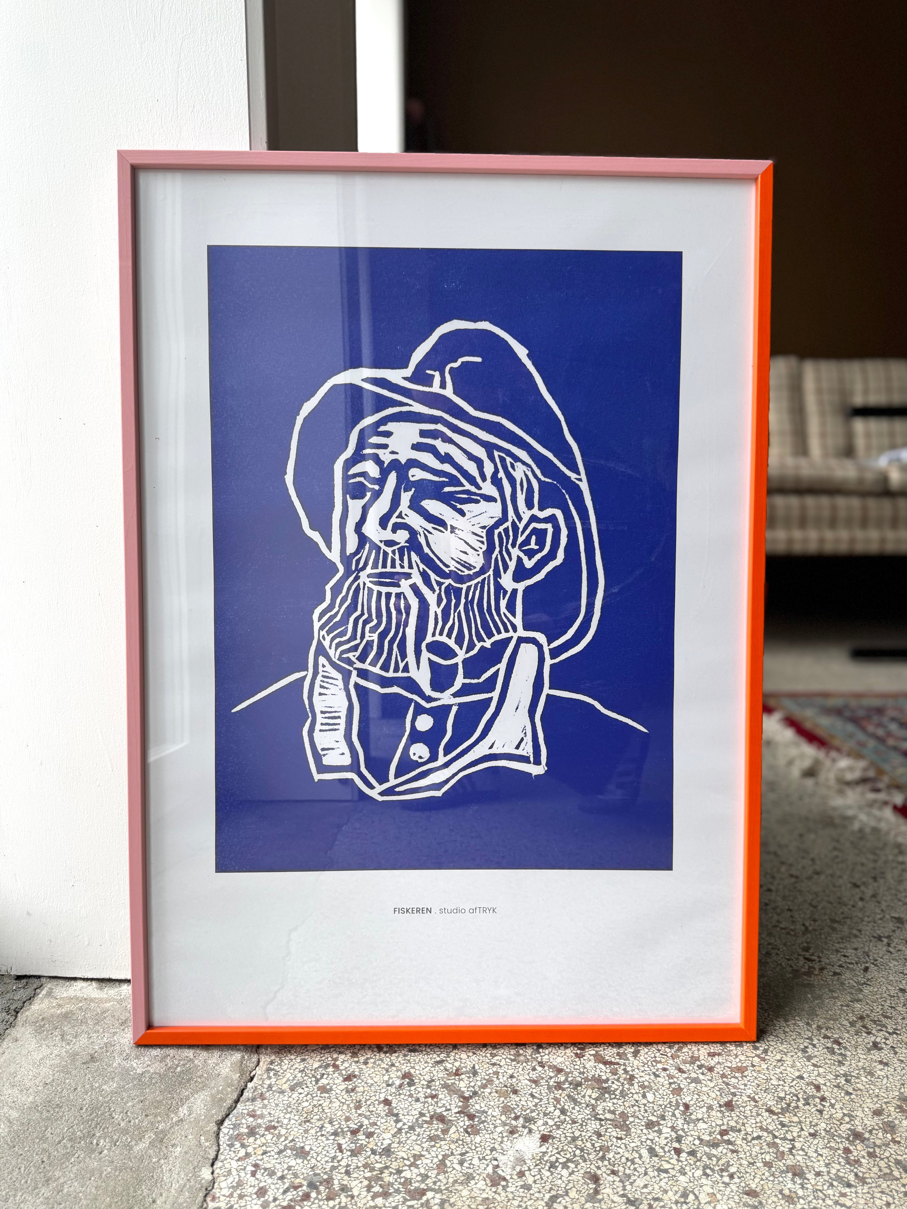 Fiskeren - blå print