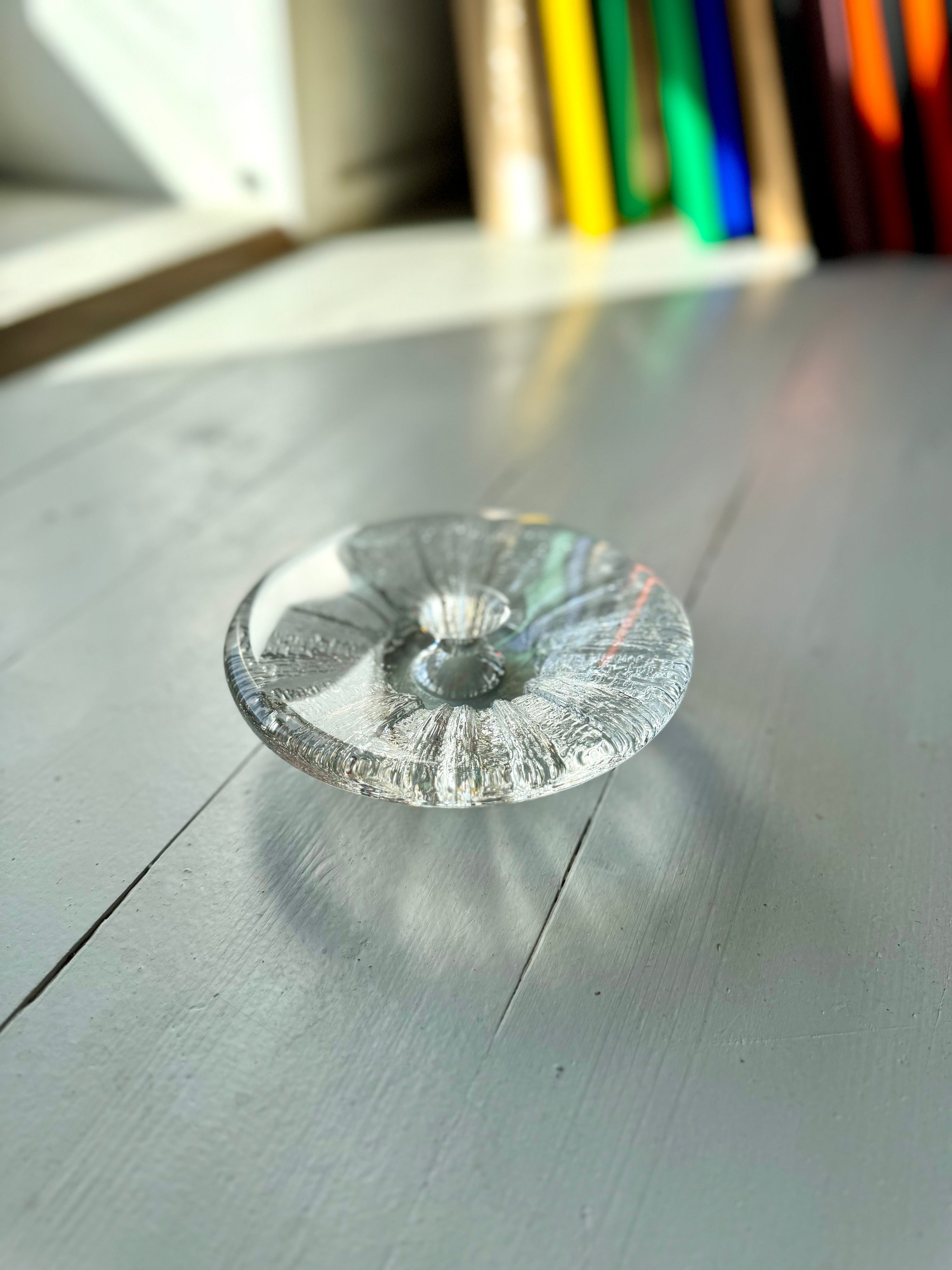 Glas dekoration - rund m frost bagside