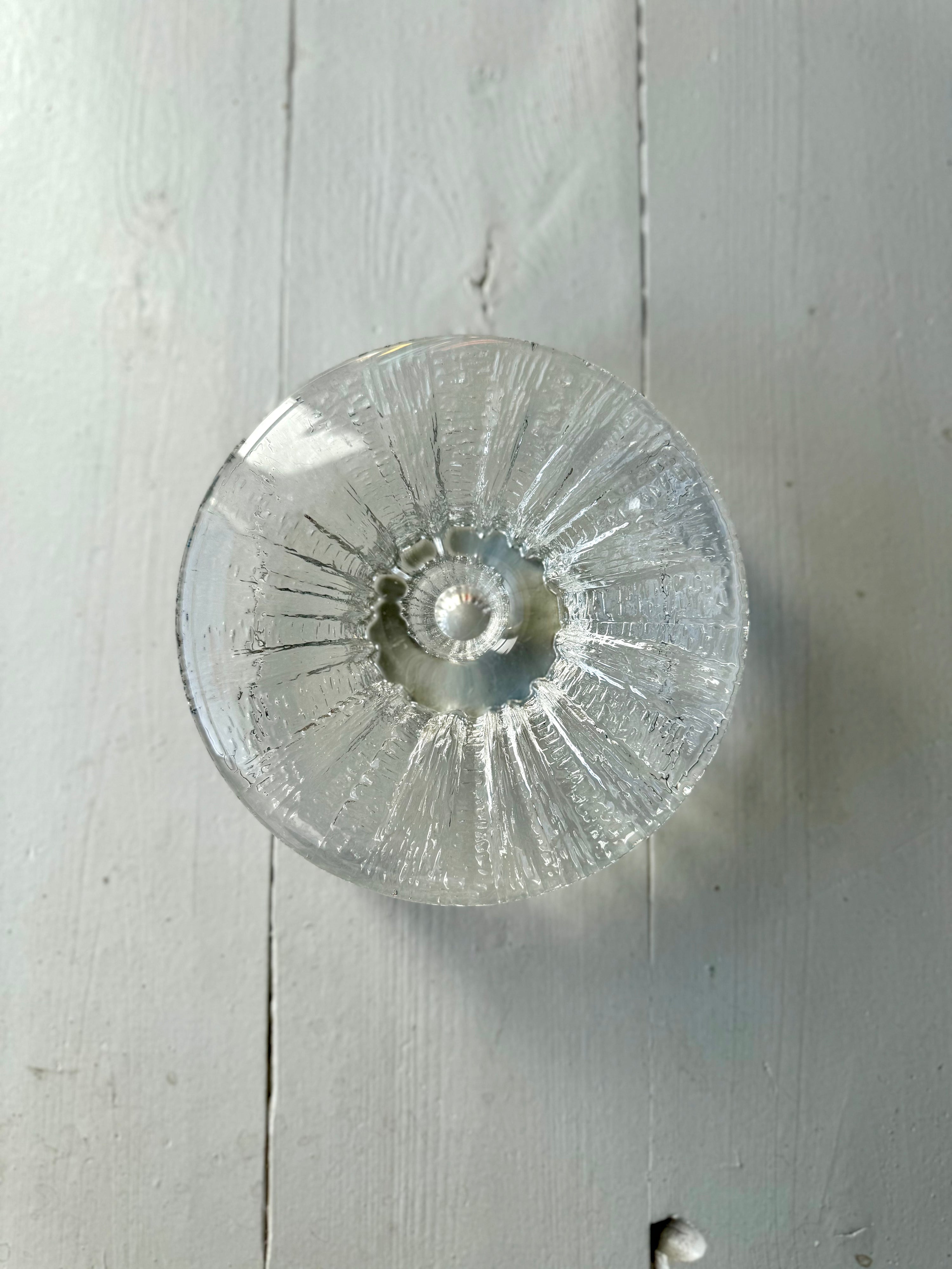 Glas dekoration - rund m frost bagside