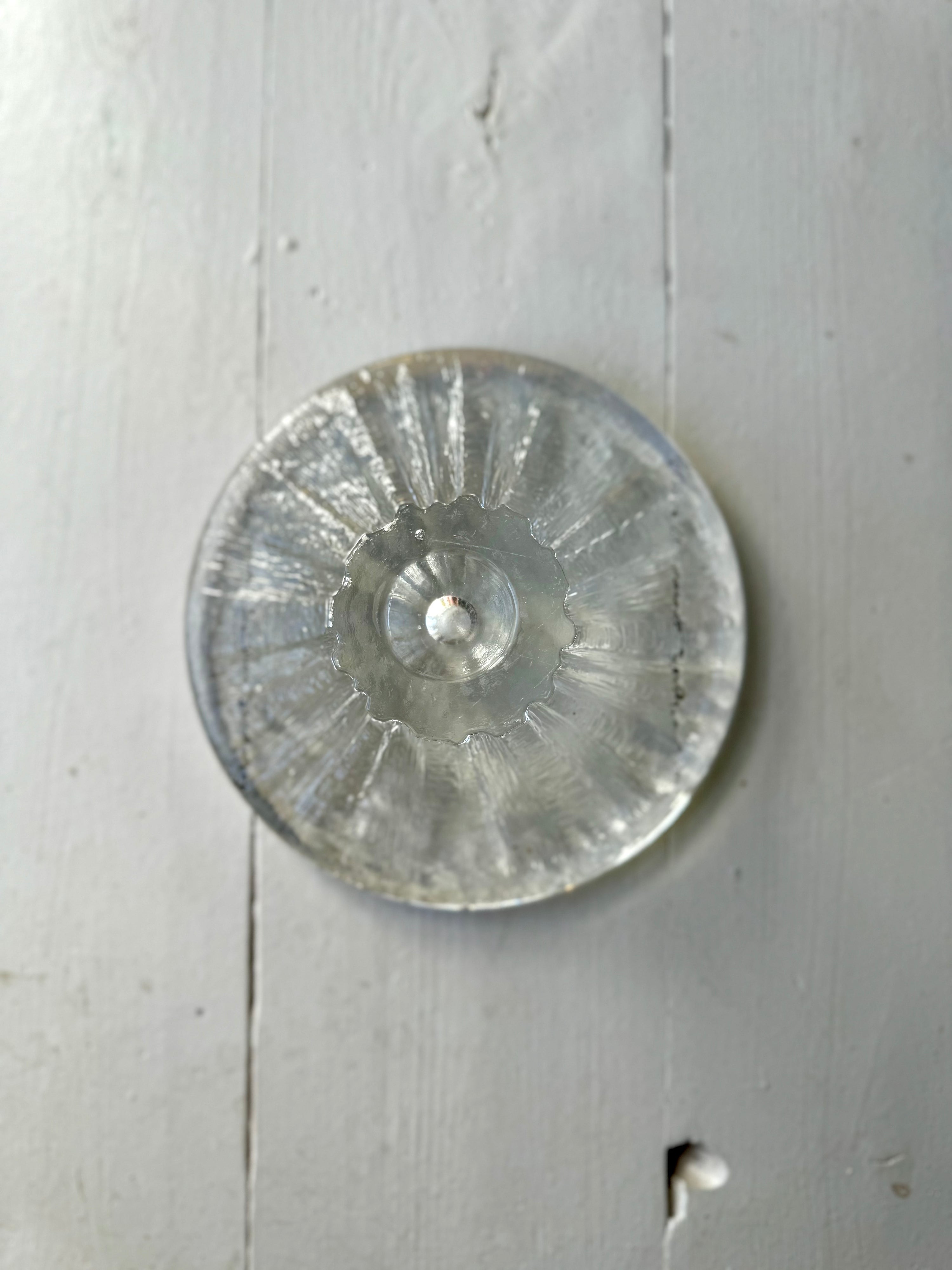 Glas dekoration - rund m frost bagside