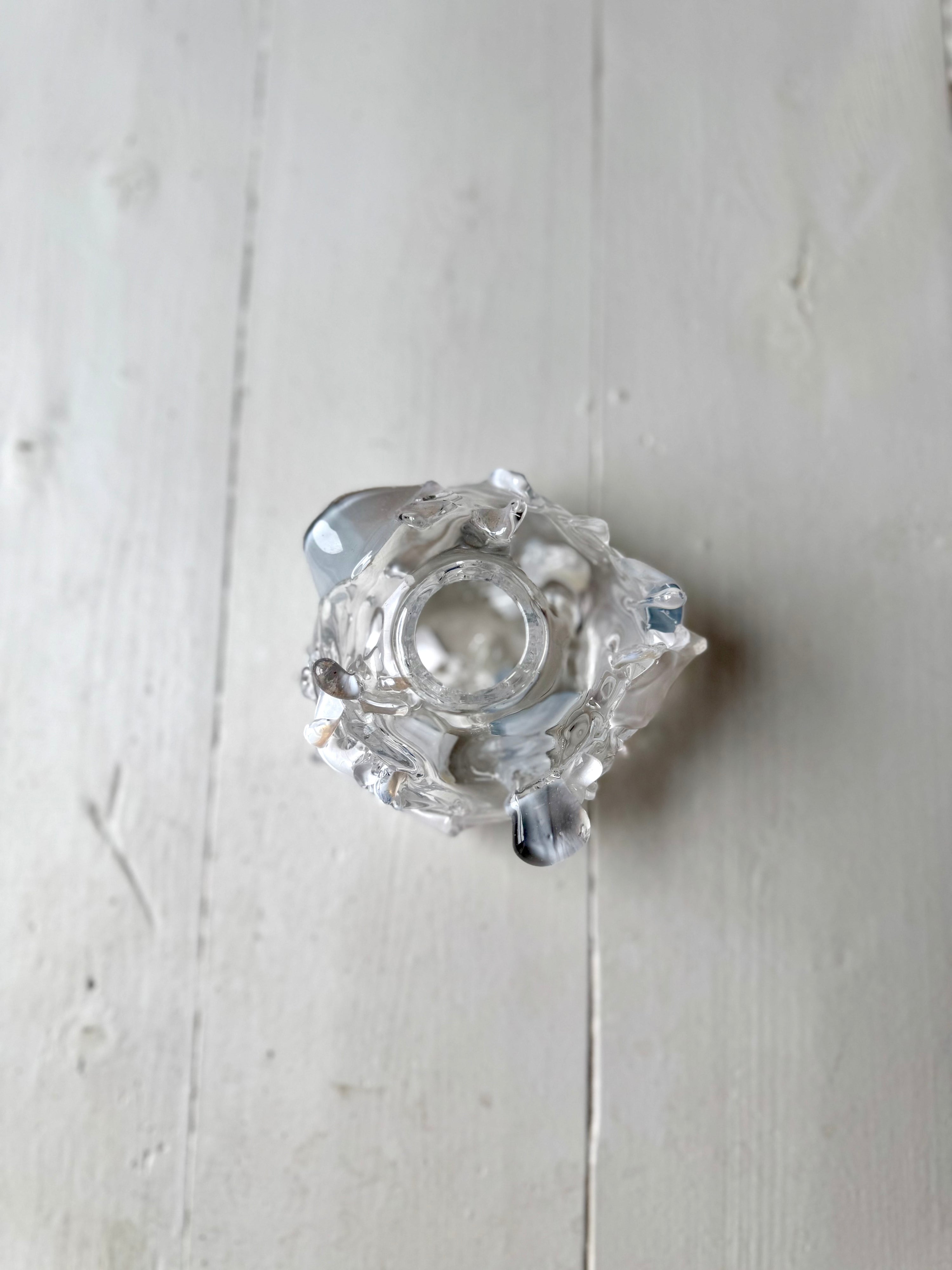 Stage/vase glas - grå/hvid nuance