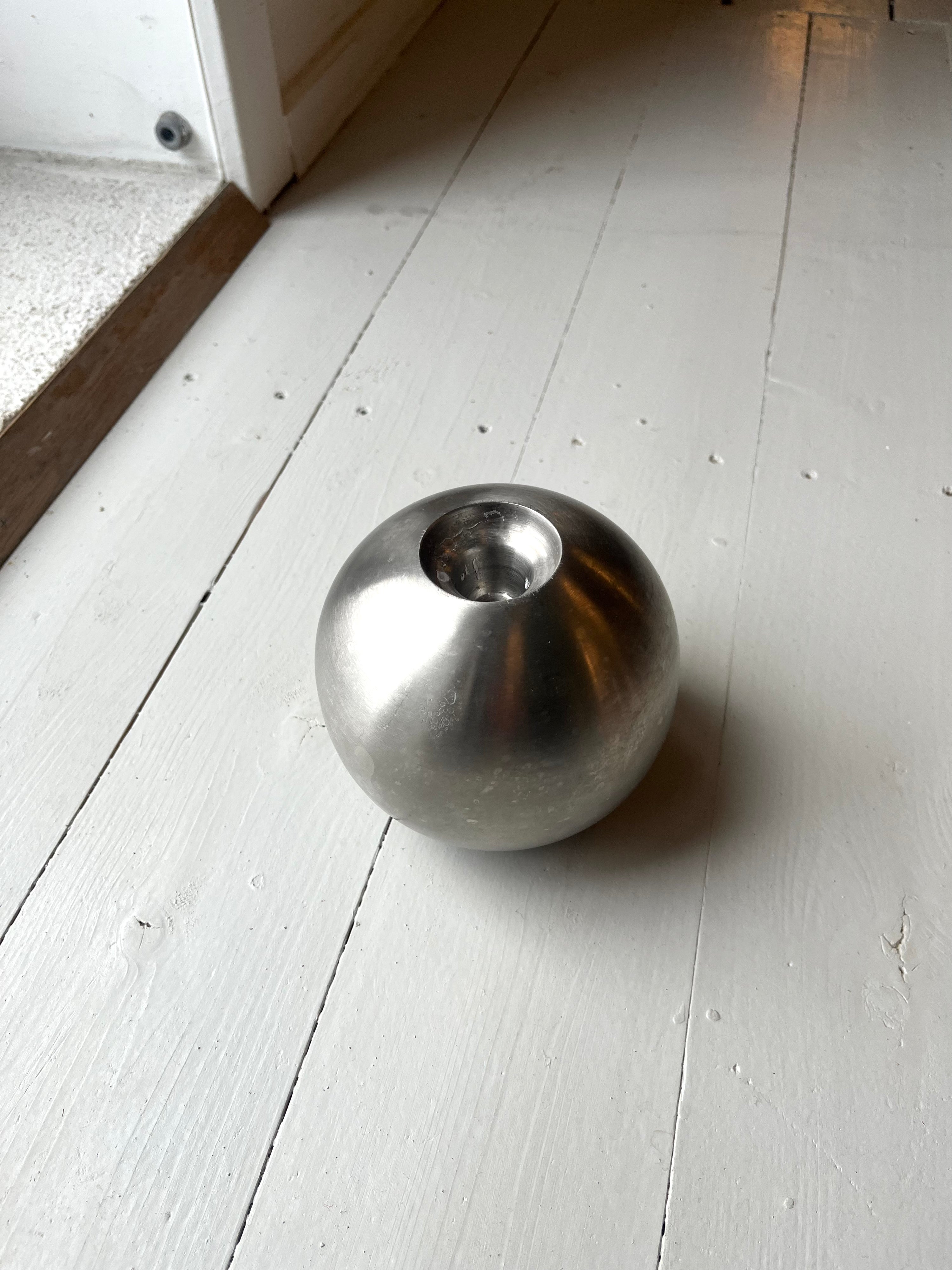 Rund metal lysestage - Vintage 76