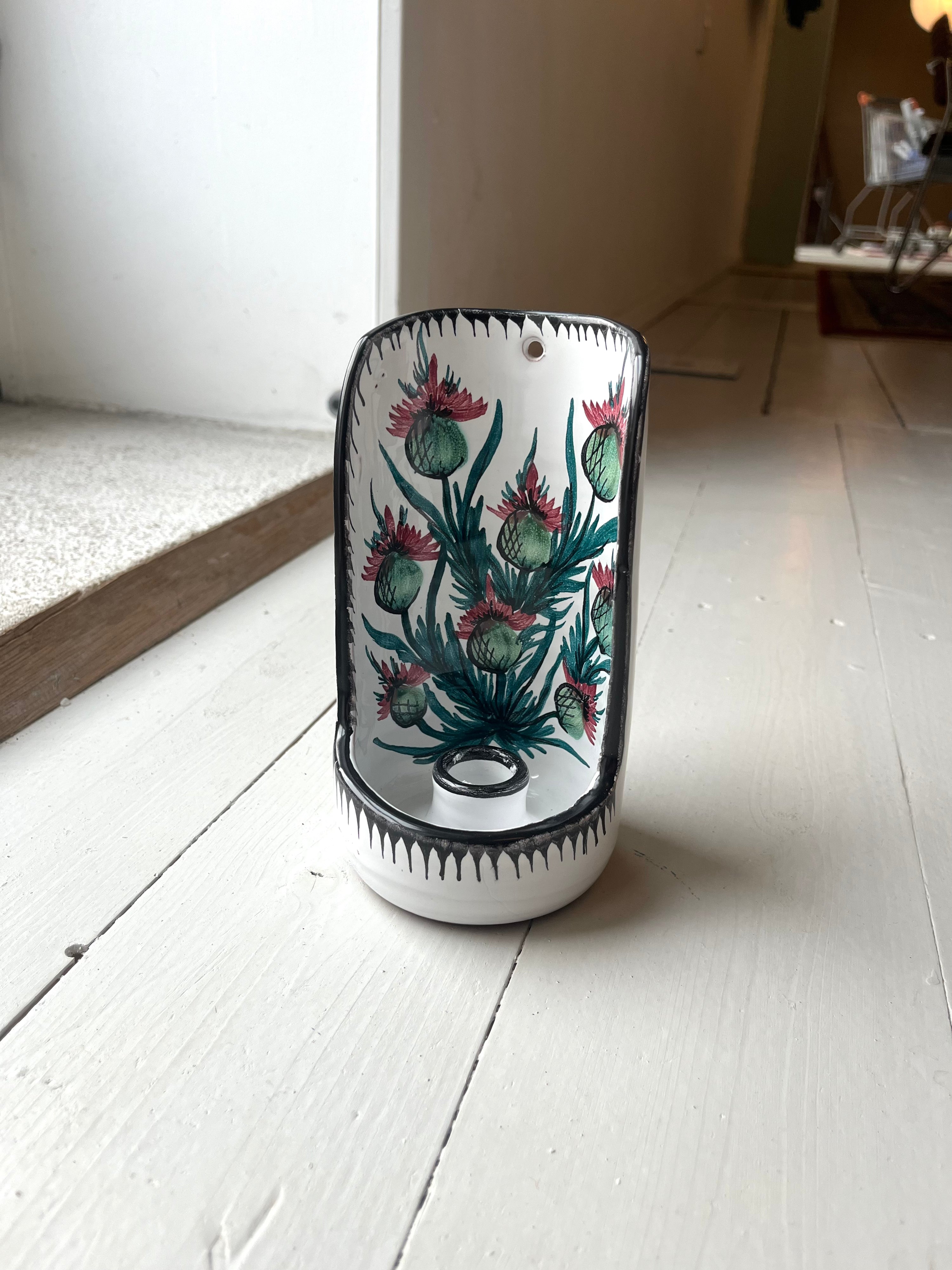 Lysestage fra Juelsminde med tidsler- Vintage 86