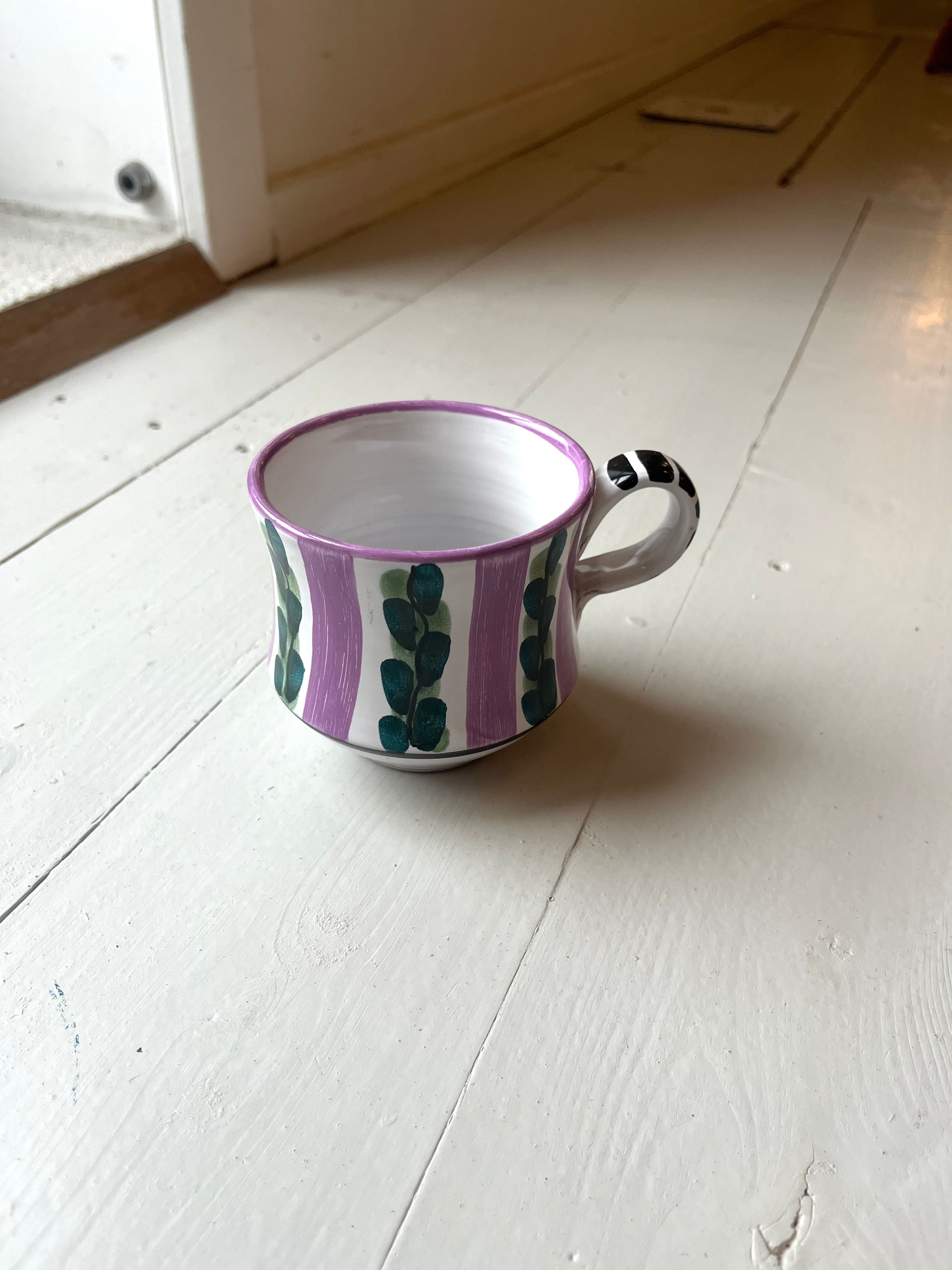 Lilla og grøn kop fra Juelsminde - Vintage 107