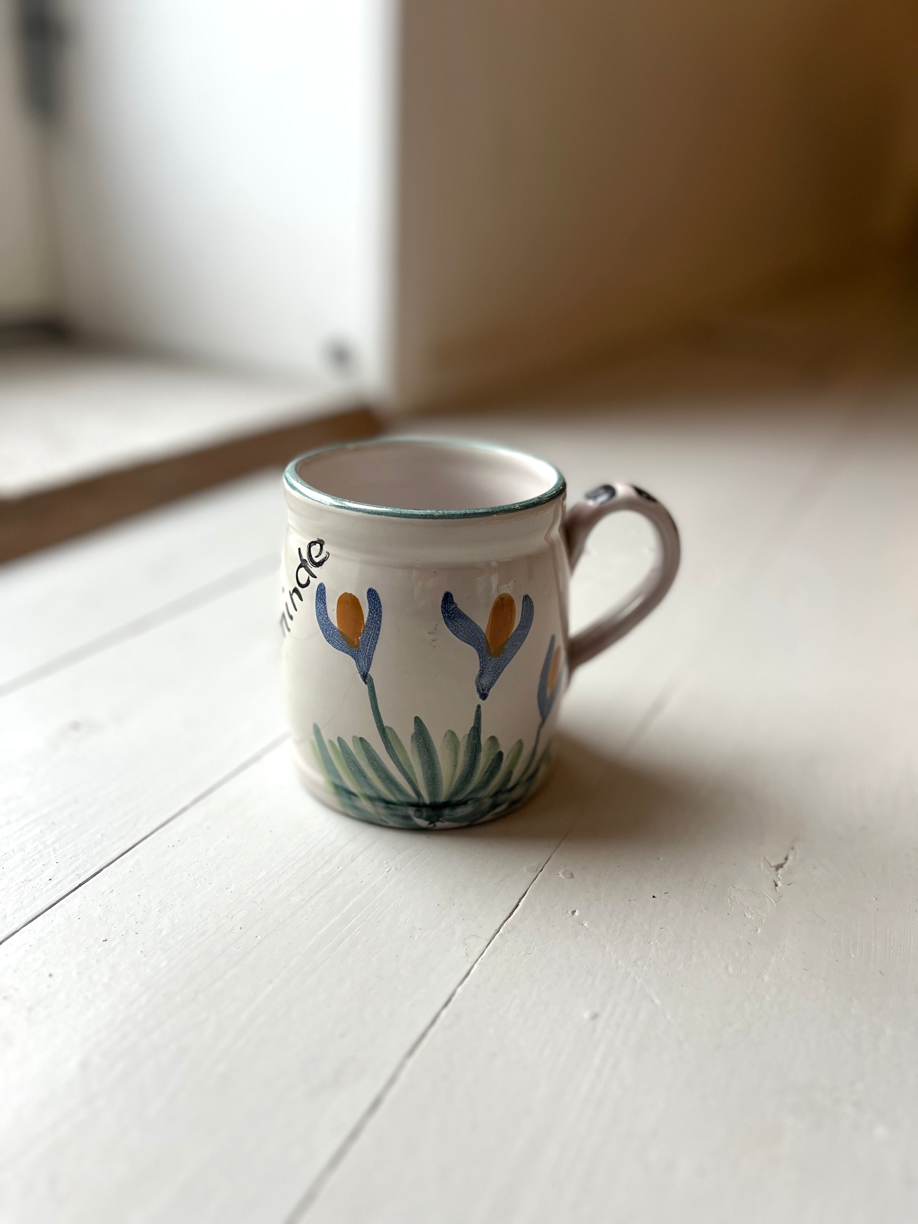 Stort krus m. blomster - Vintage 151