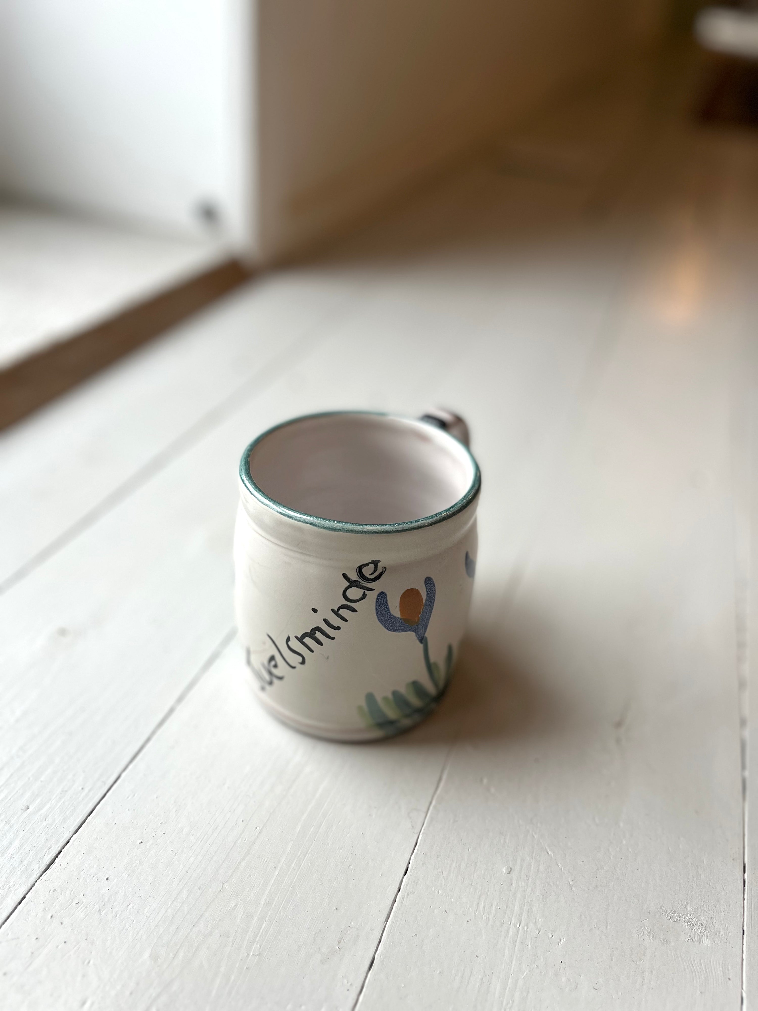 Stort krus m. blomster - Vintage 151