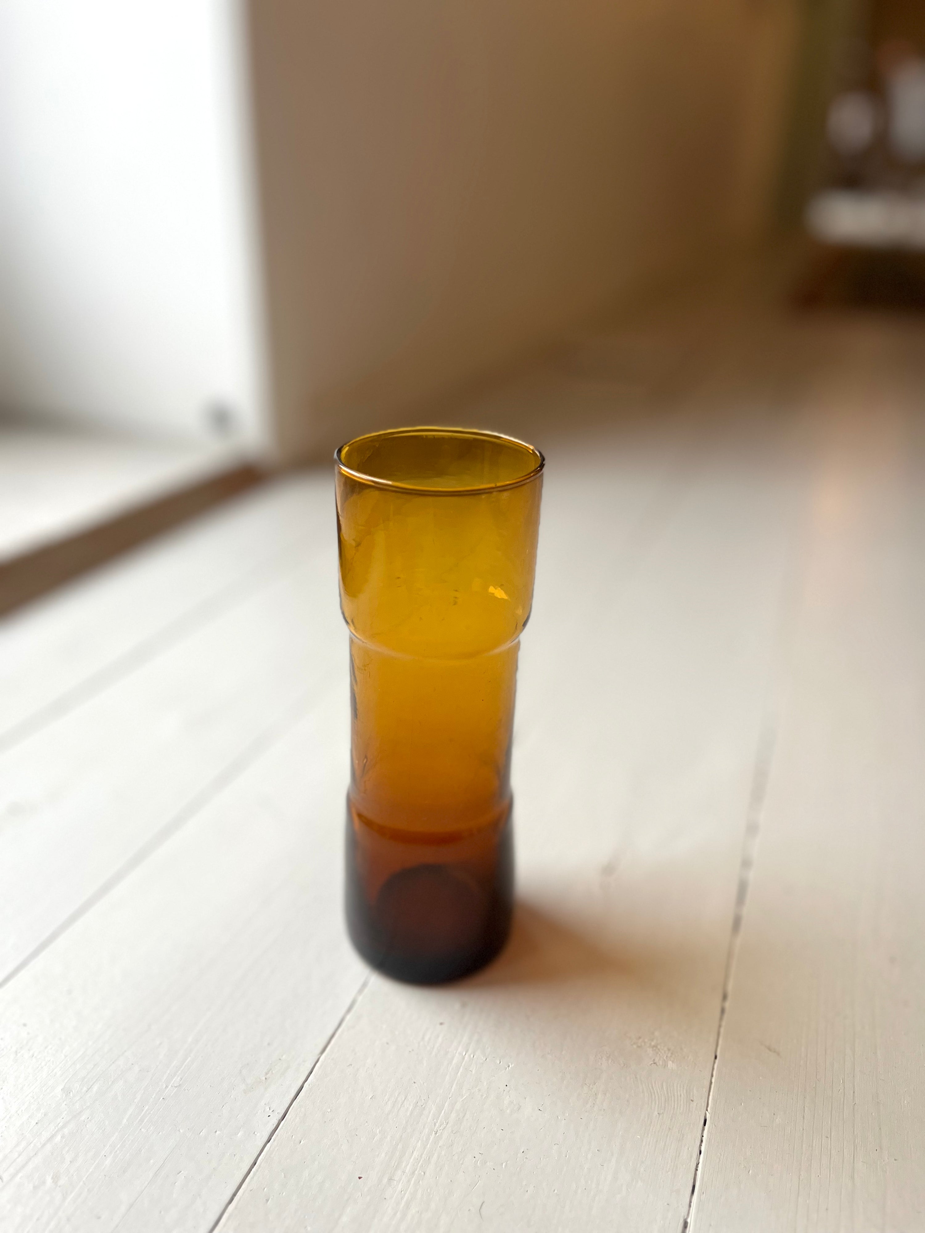 Højt brunt glas - Vintage 122