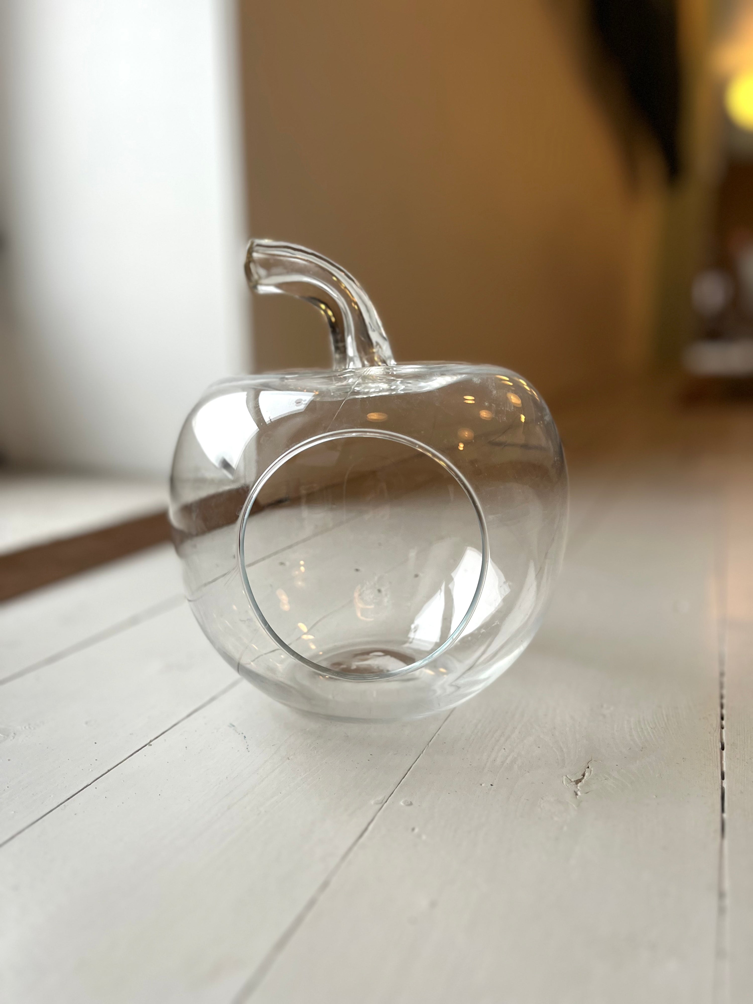 Stort æble af glas - Vintage 163