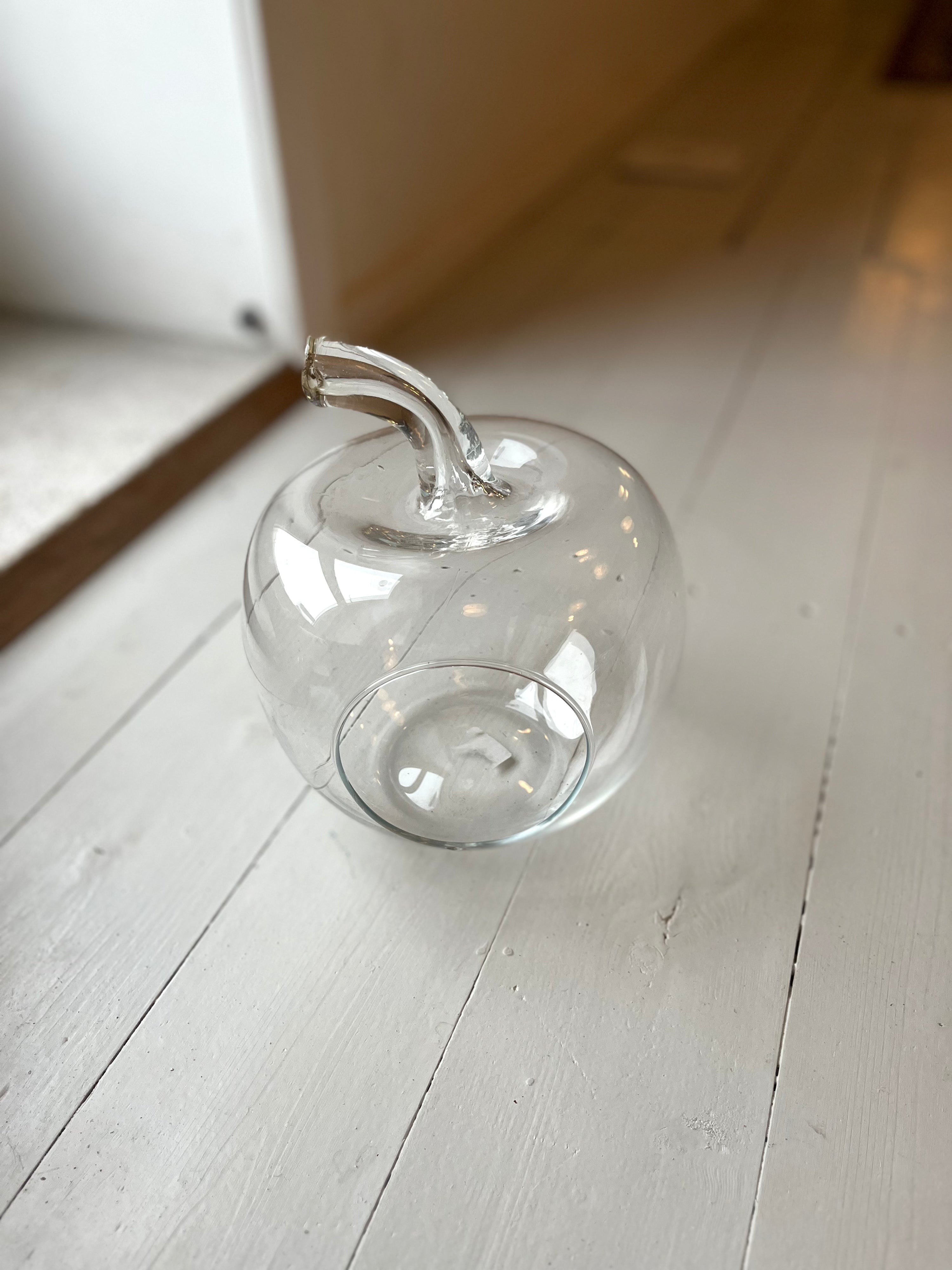 Stort æble af glas - Vintage 163