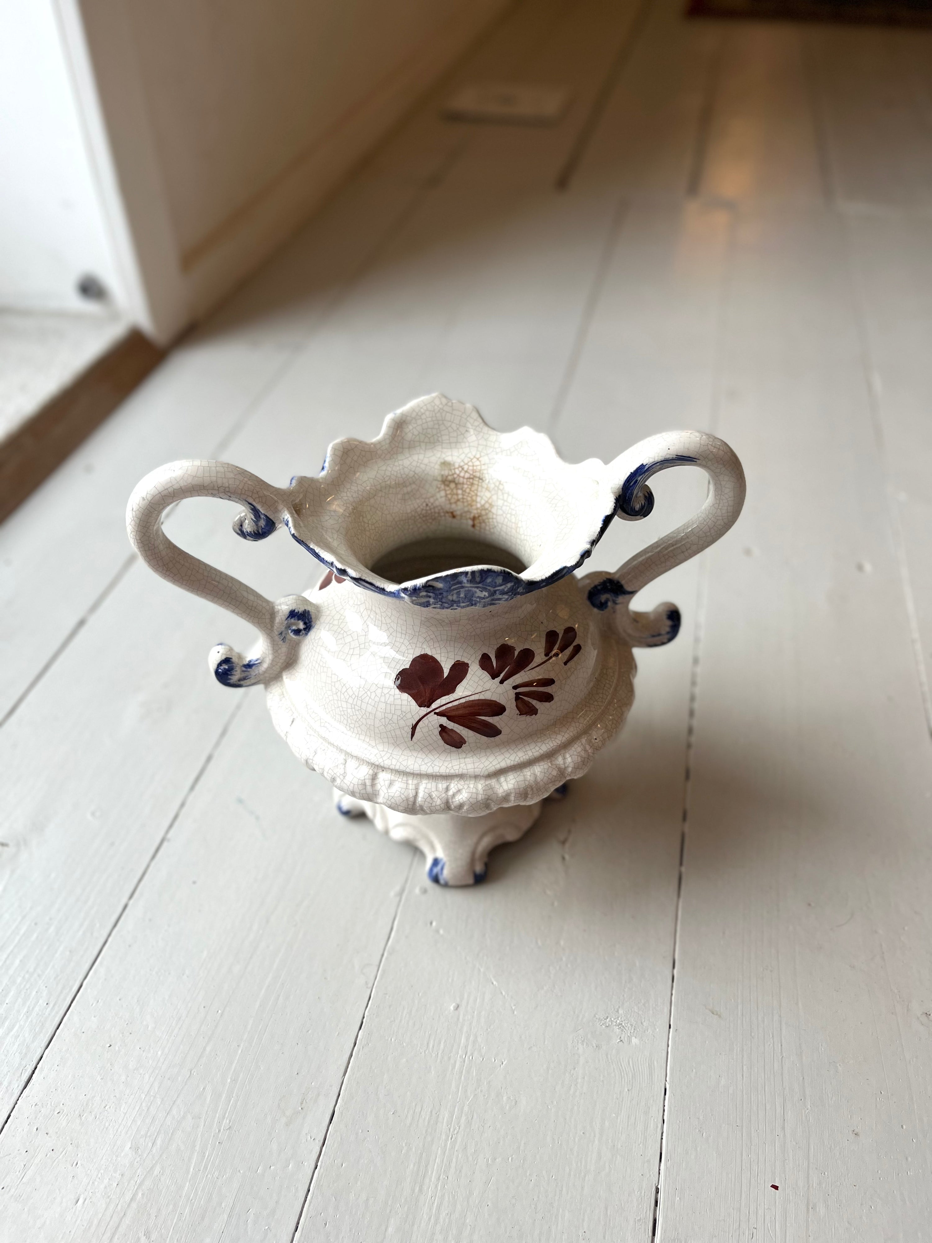 Keramikvase med blomster - Vintage 138