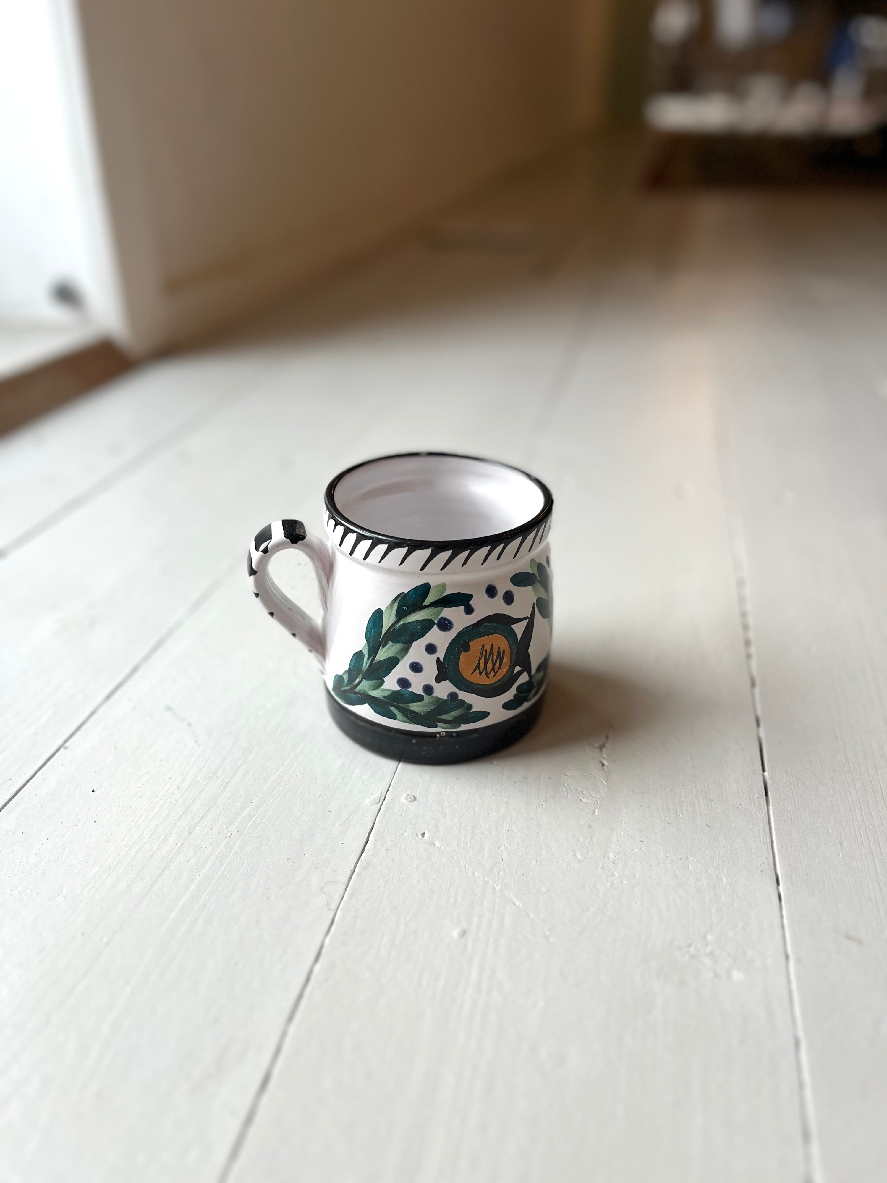 Kop fra Juelsminde med gule fisk - Vintage 143