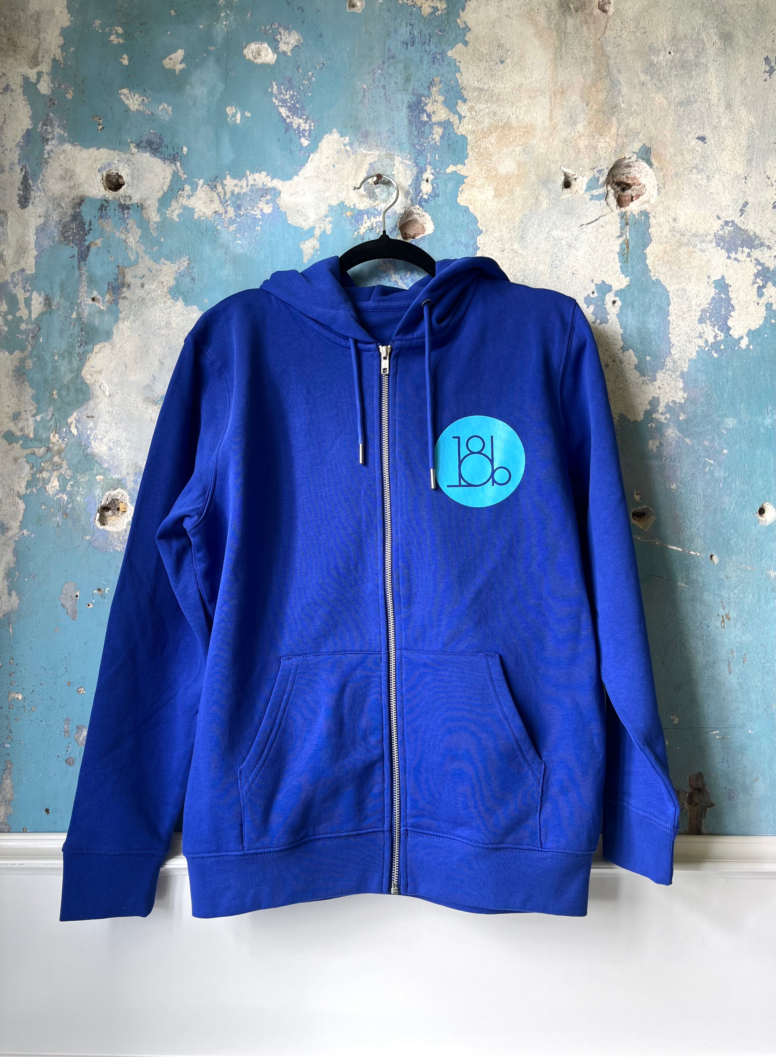 Zip-up hoodie blå/blå
