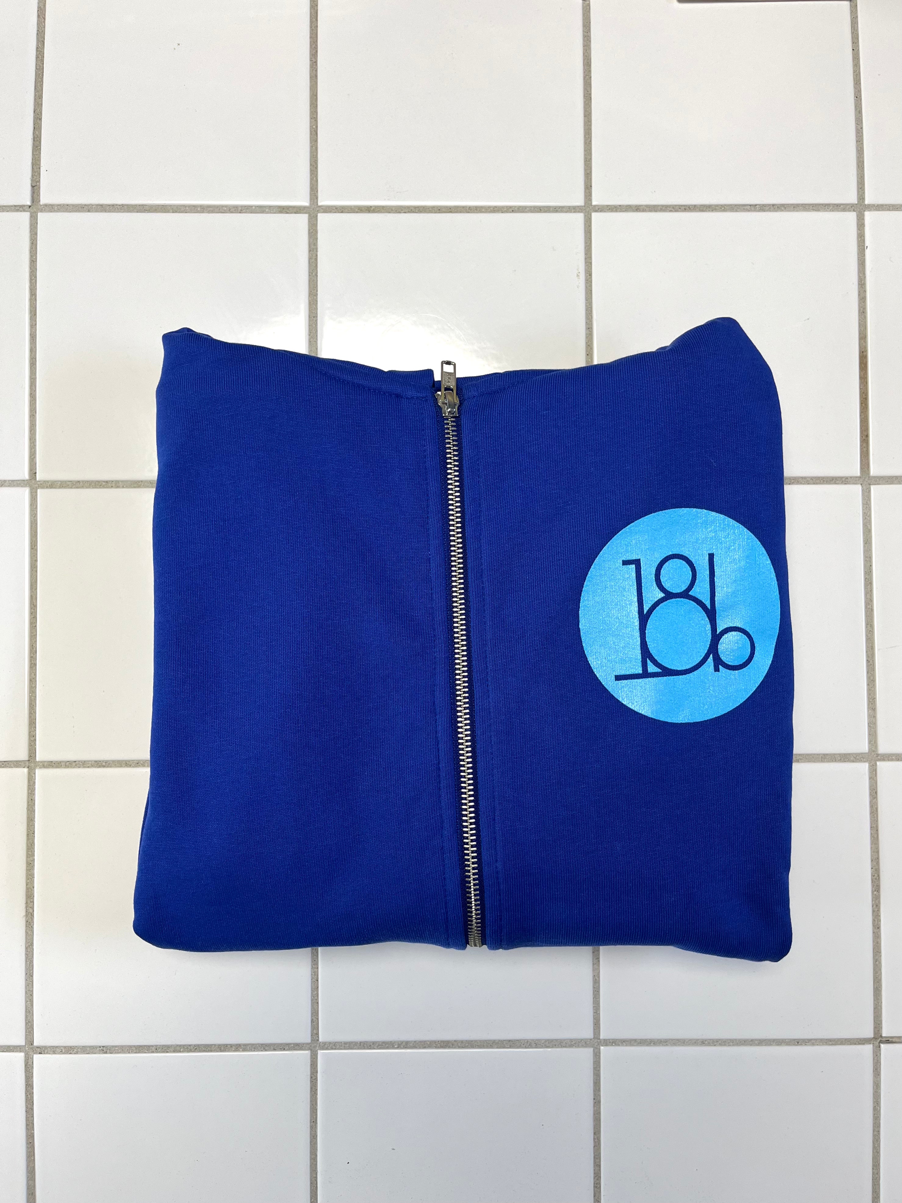 Zip-up hoodie blå/blå