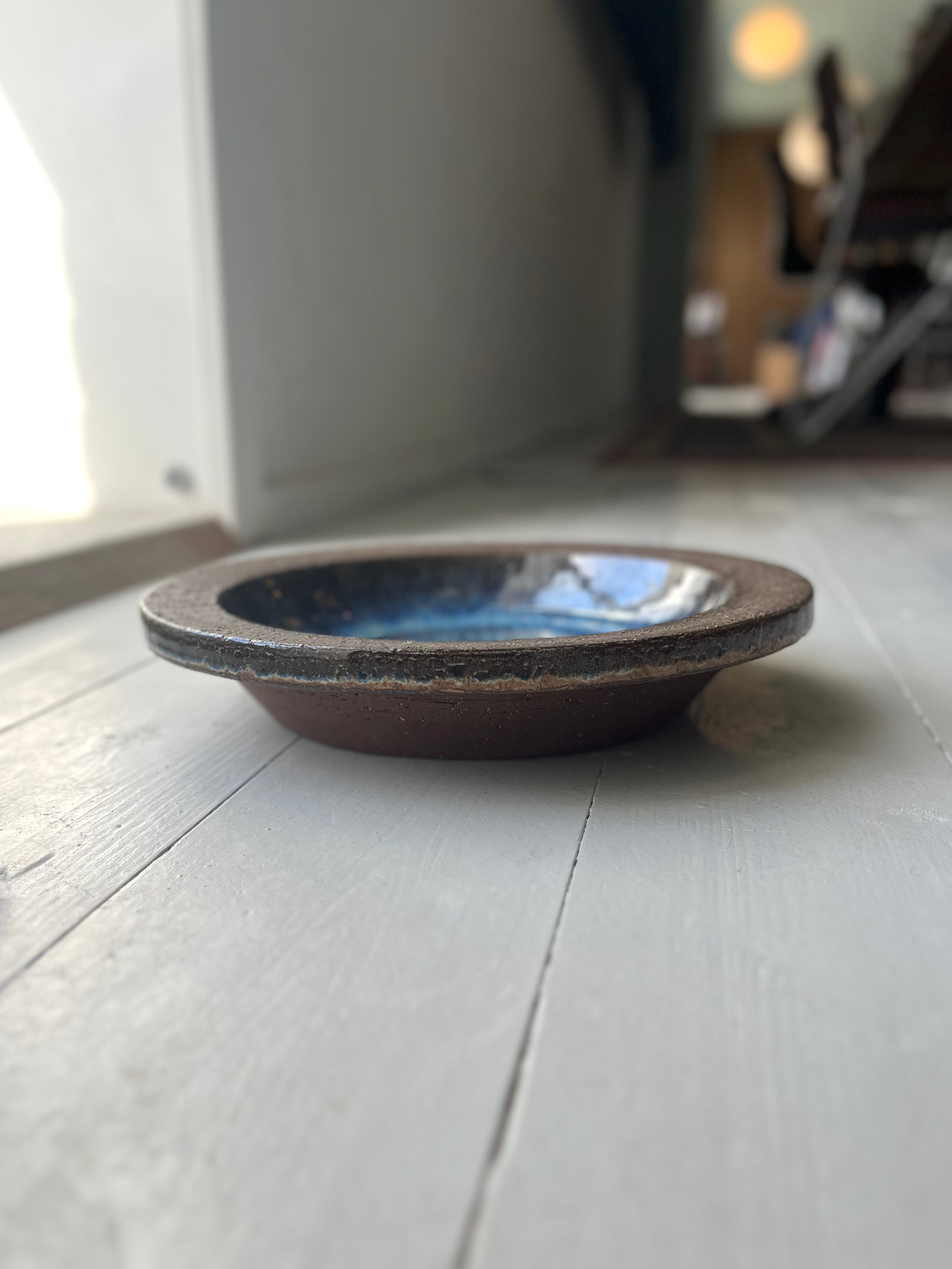 Stentøjsskål med blå glasur - Vintage 233
