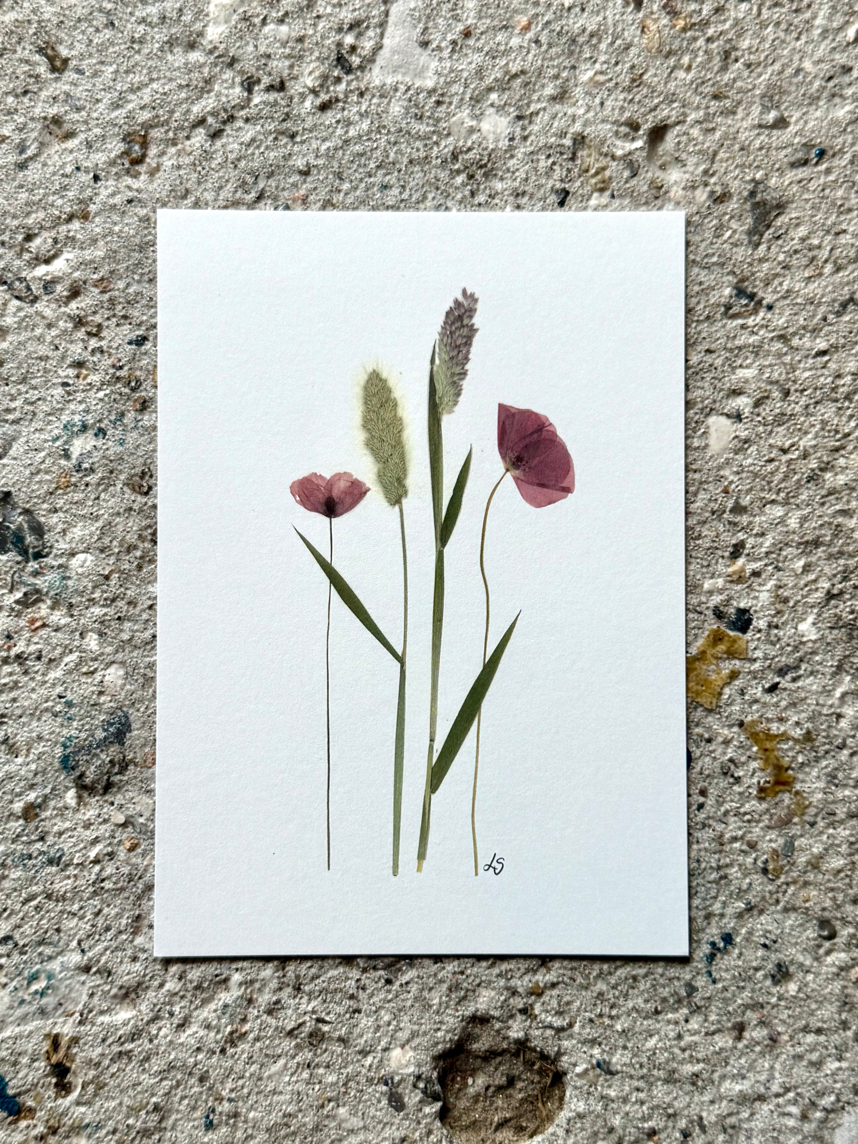 Blomsterprint A6 kort - 12