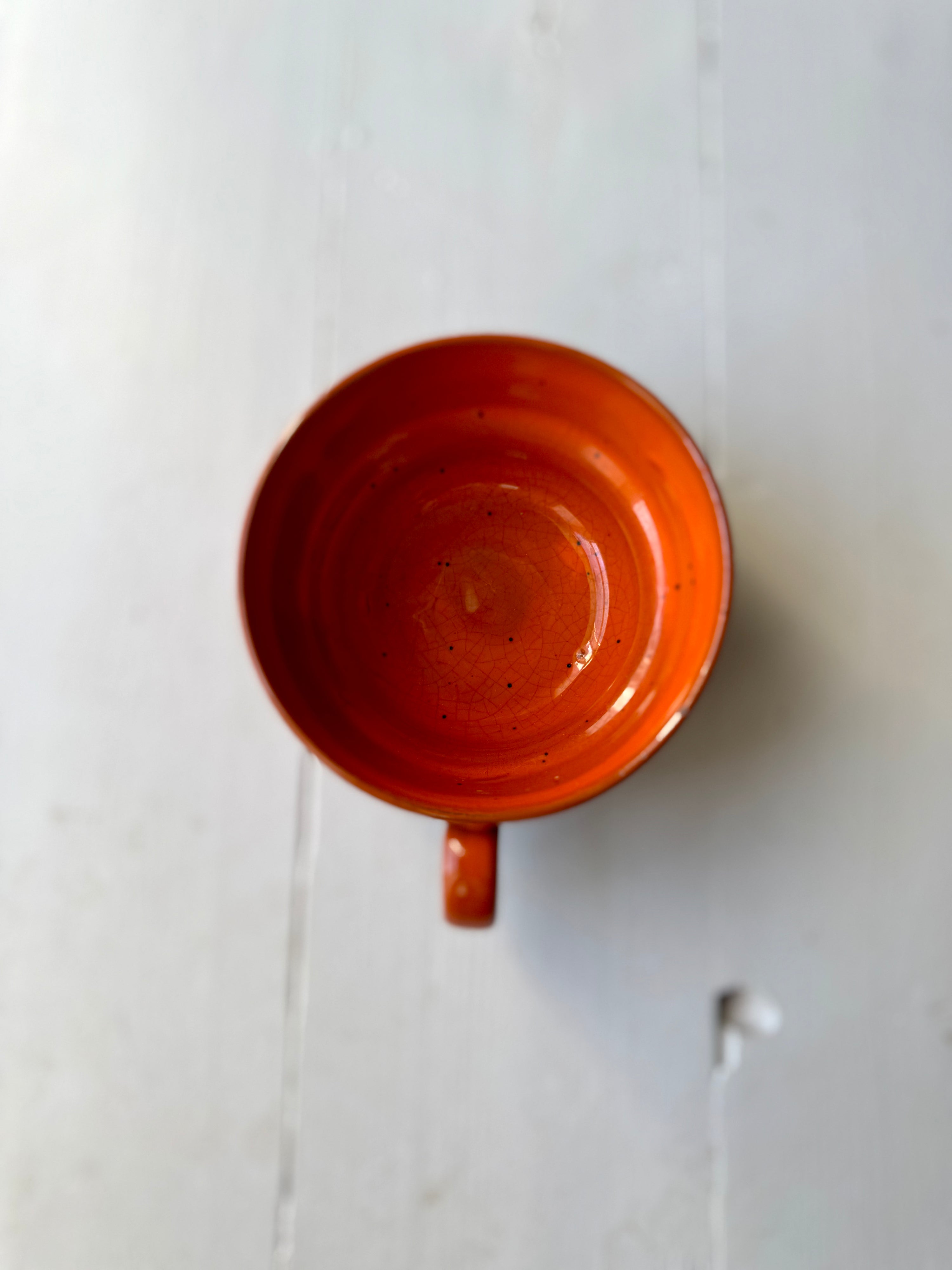 Keramik kop i orange farver