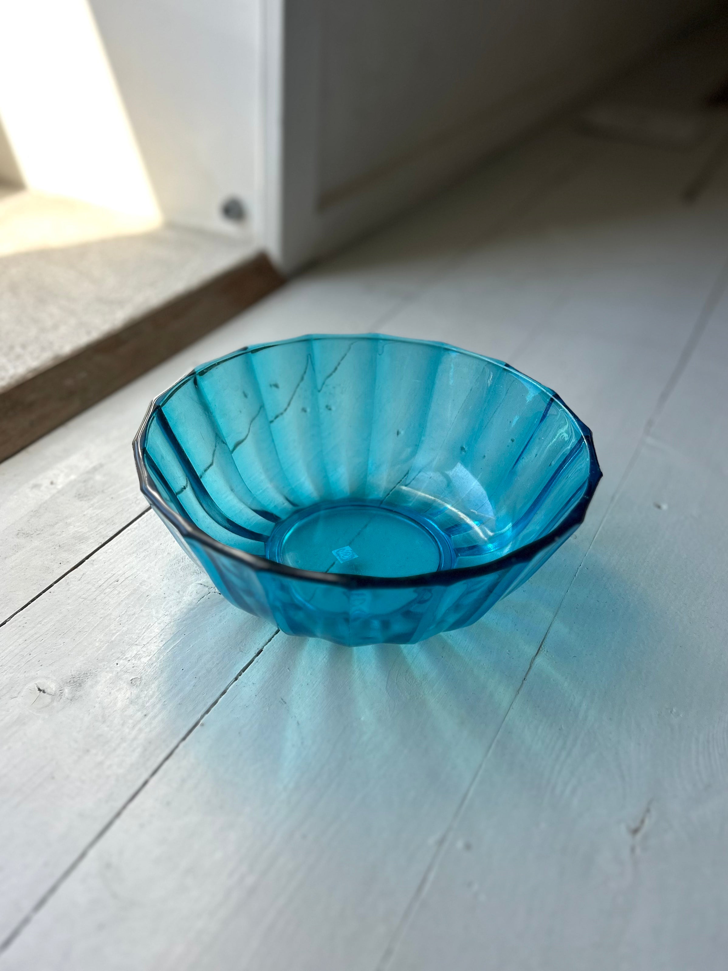 Blå glasskål - Vintage 237