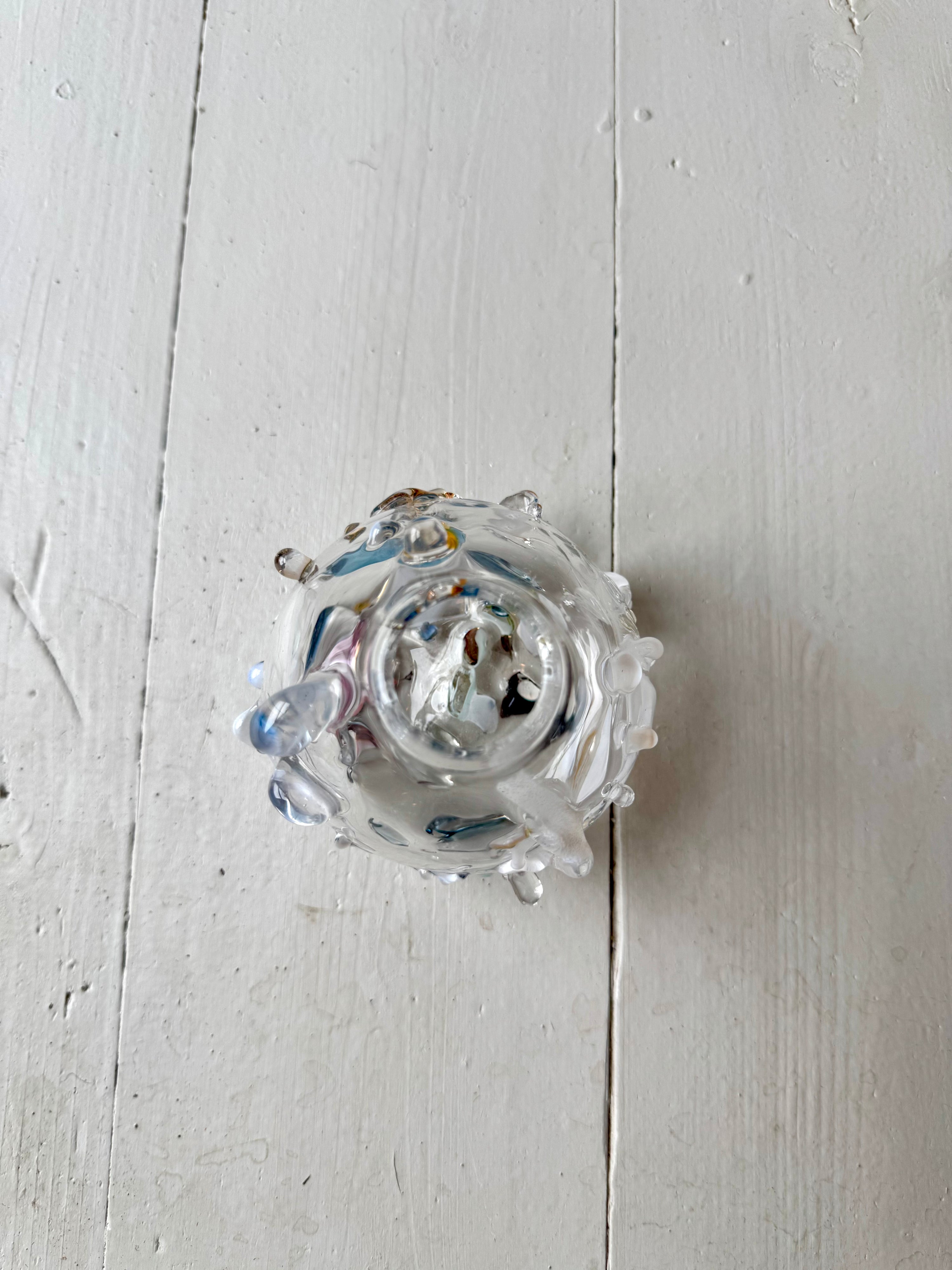 Stage/vase glas m. lidt blåt