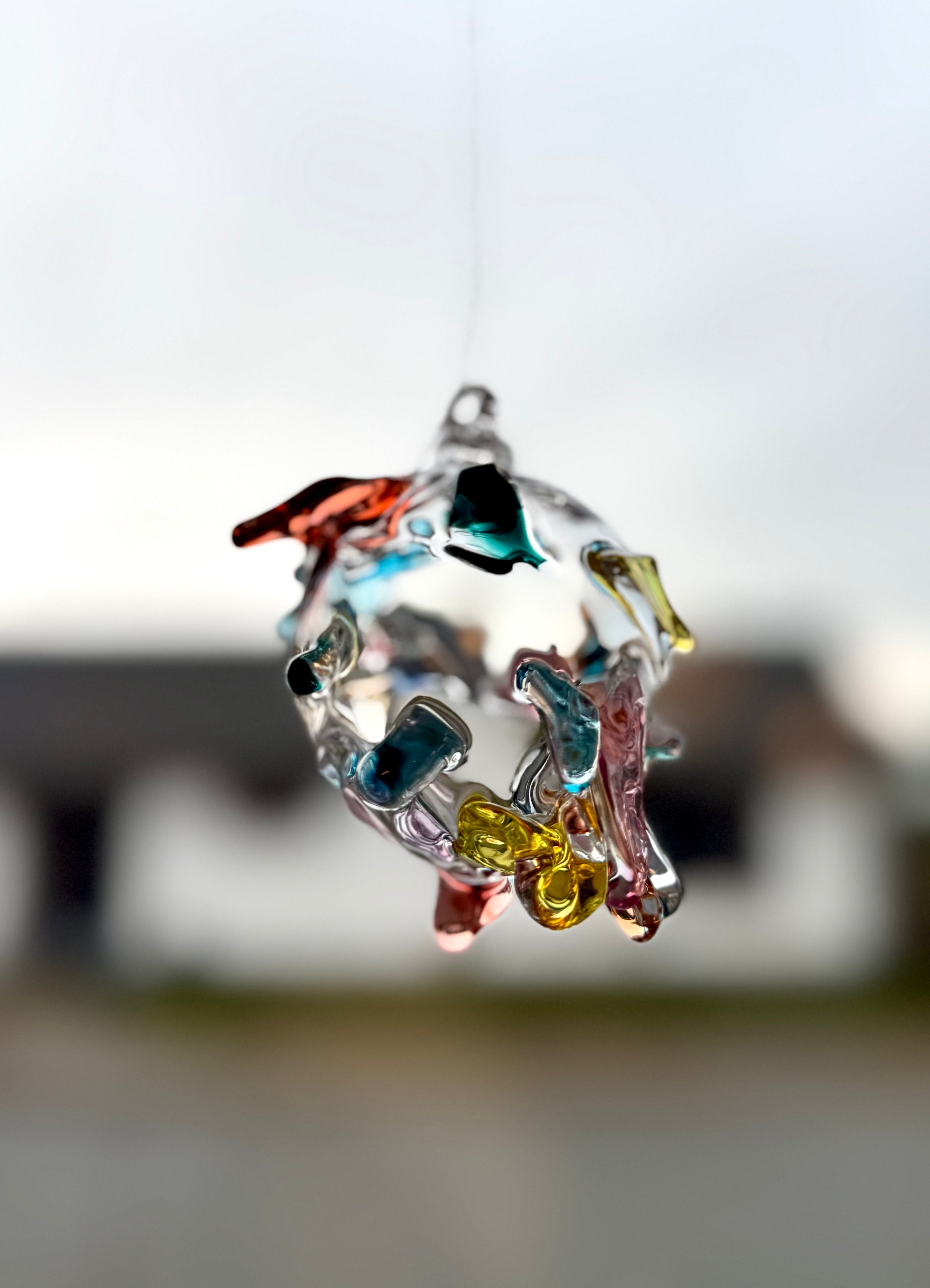 Lille glas ophæng - mange farver
