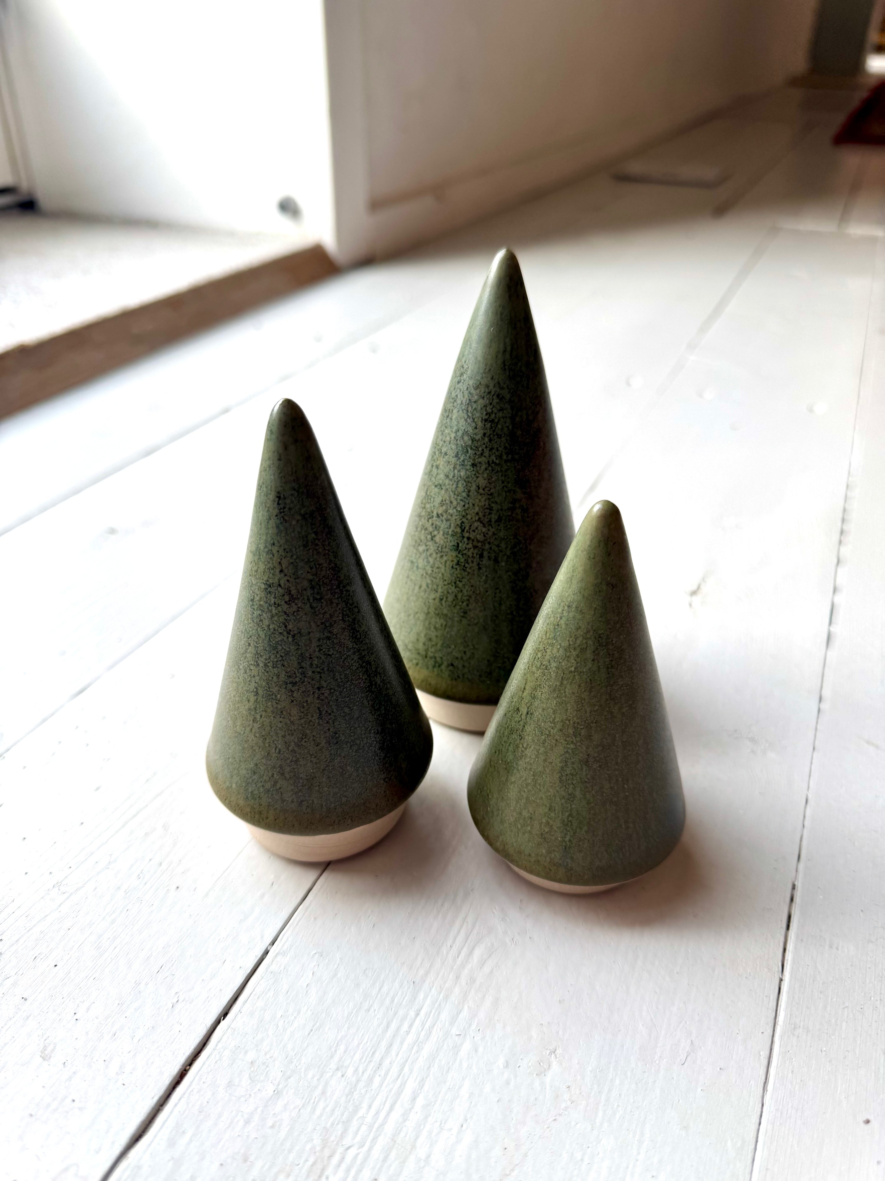 Keramik juletræ, Grøn