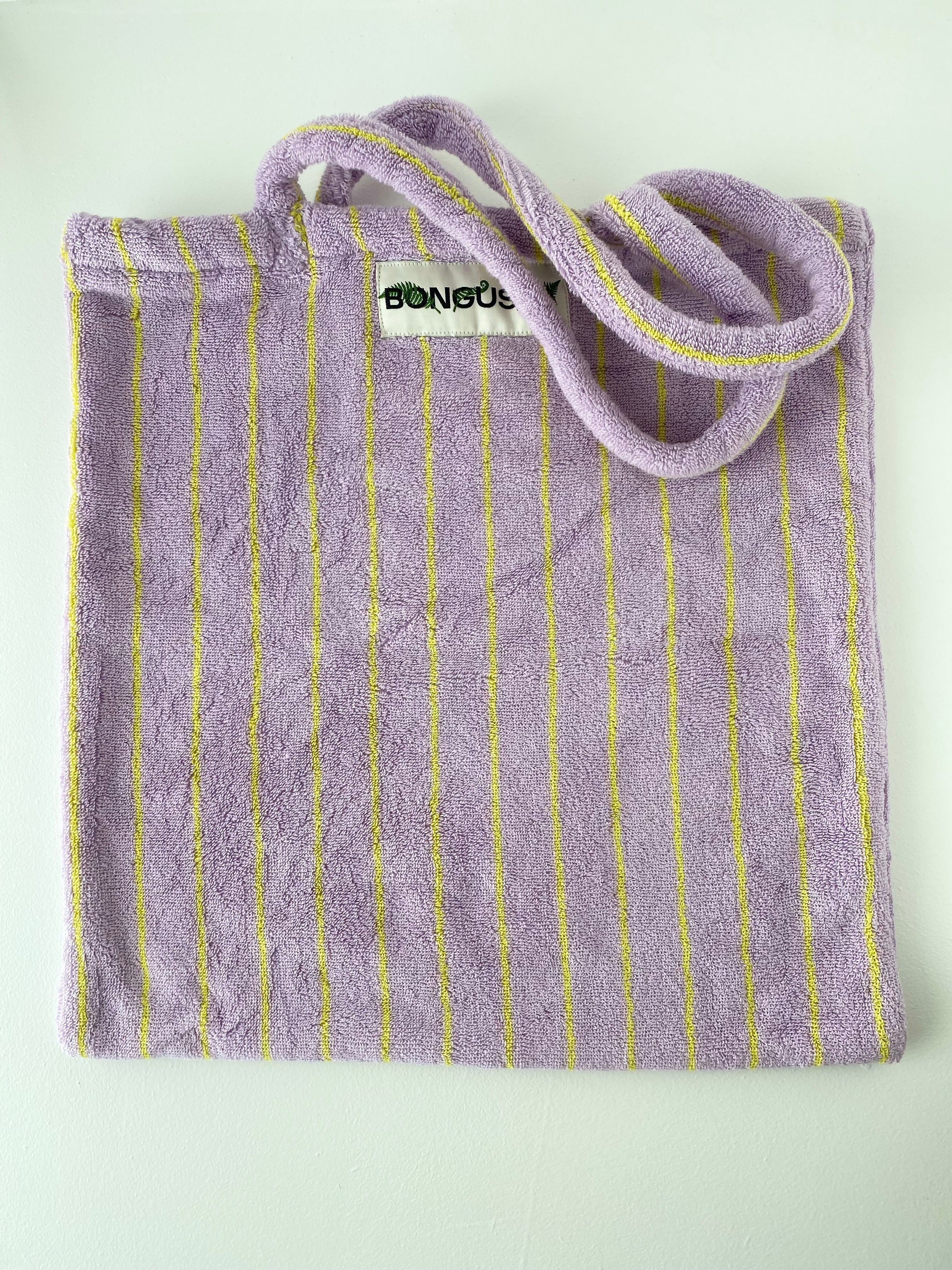 Naram tote bag, Lilac & Neon yellow
