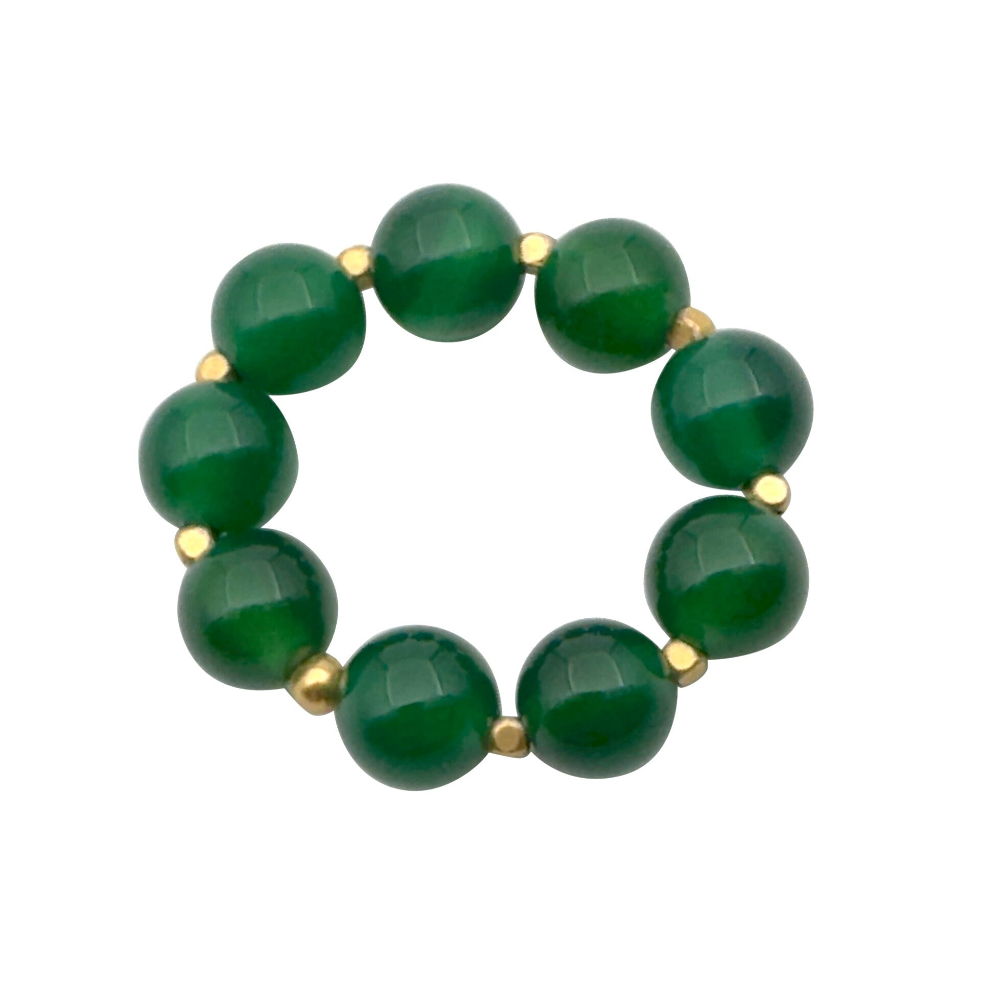 Ring Big Bo - green jade - rhh