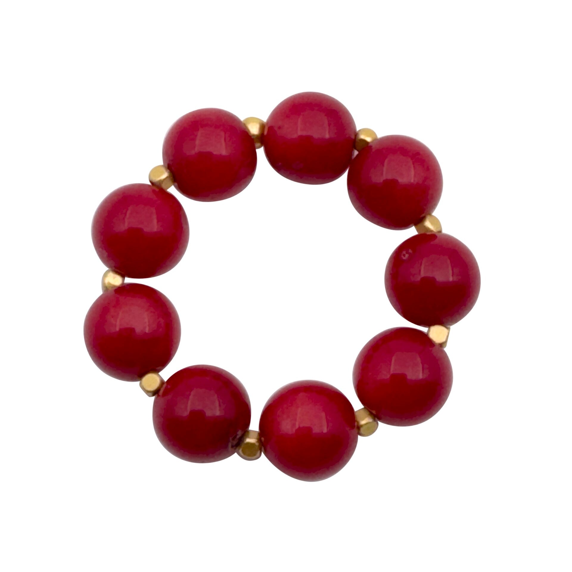 Ring Big Bo - Red jade - rhh26